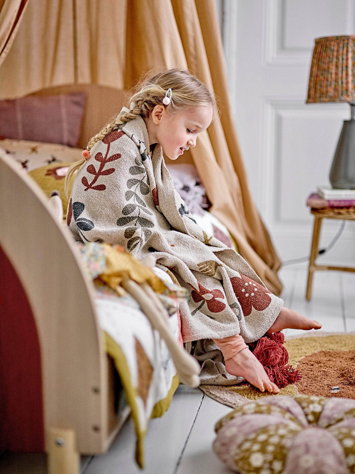Bloomingville MINI Madlen Pude, Brun, Bomuld