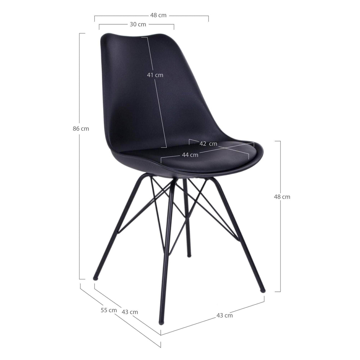 House Nordic Oslo Spisebordsstol - Sæt af 2