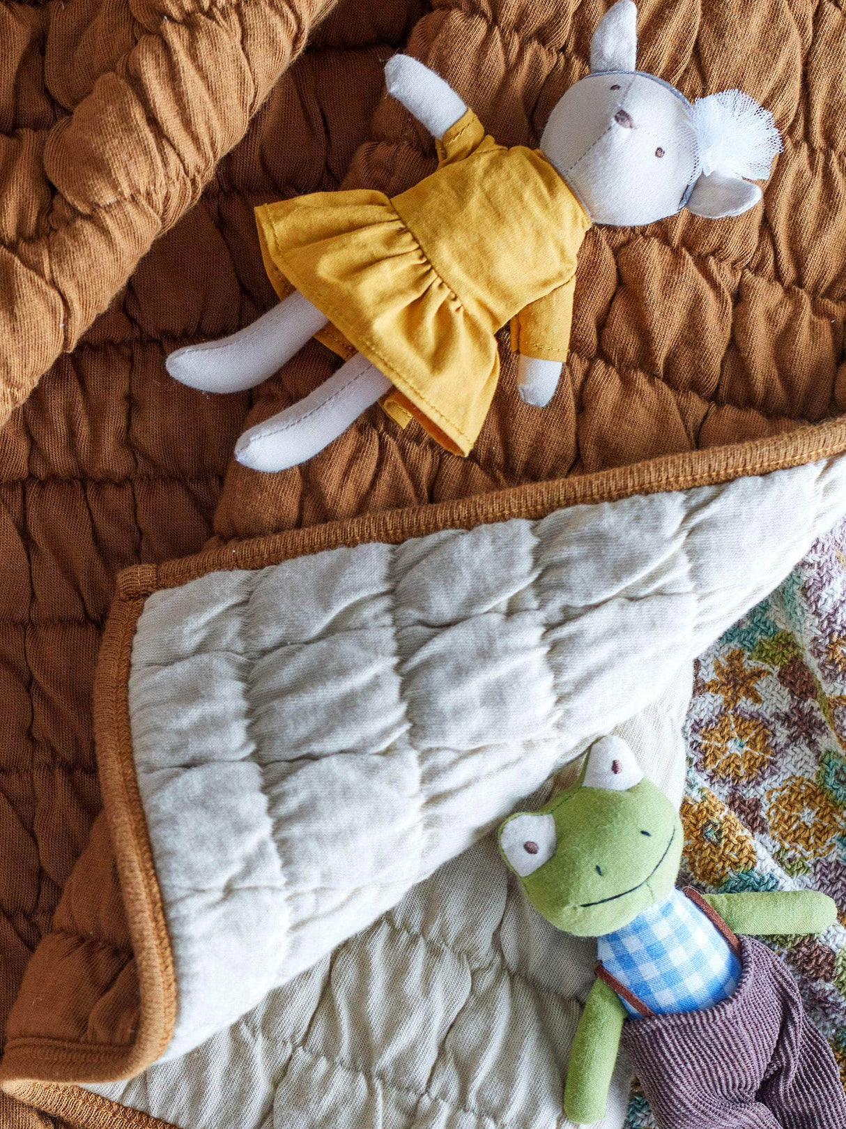 Bloomingville MINI Baille Tæppe, Brun, Bomuld OEKO-TEX®