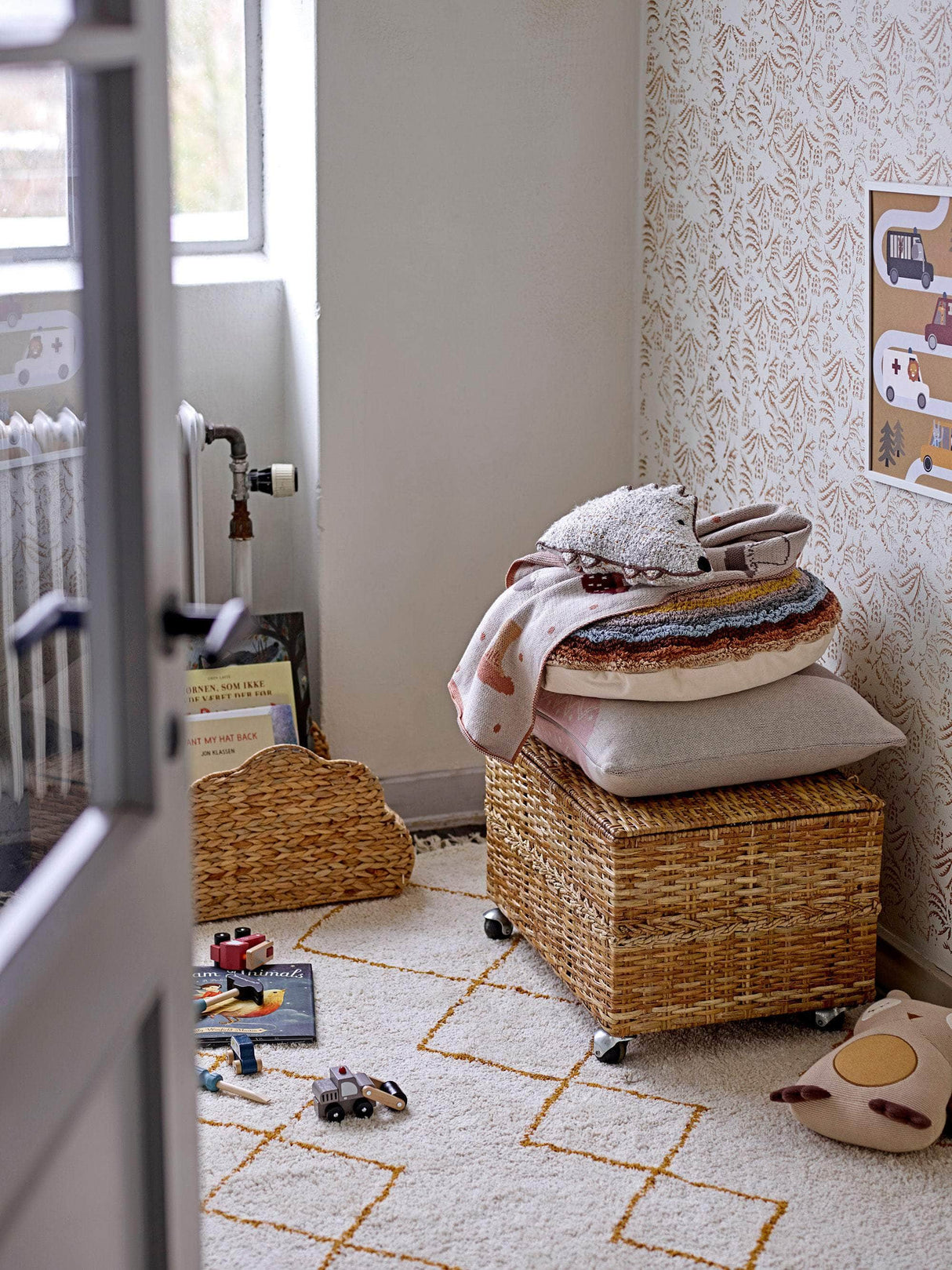 Bloomingville MINI Gharib Pude, Grå, Bomuld OEKO-TEX®