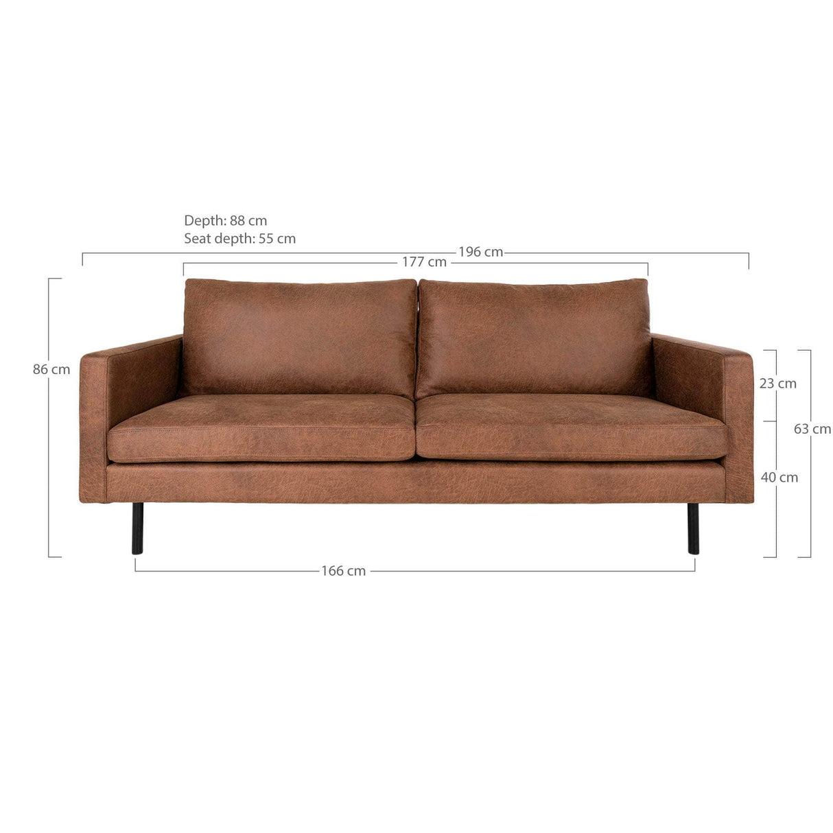 House Nordic Malaga 2,5 Personer Sofa