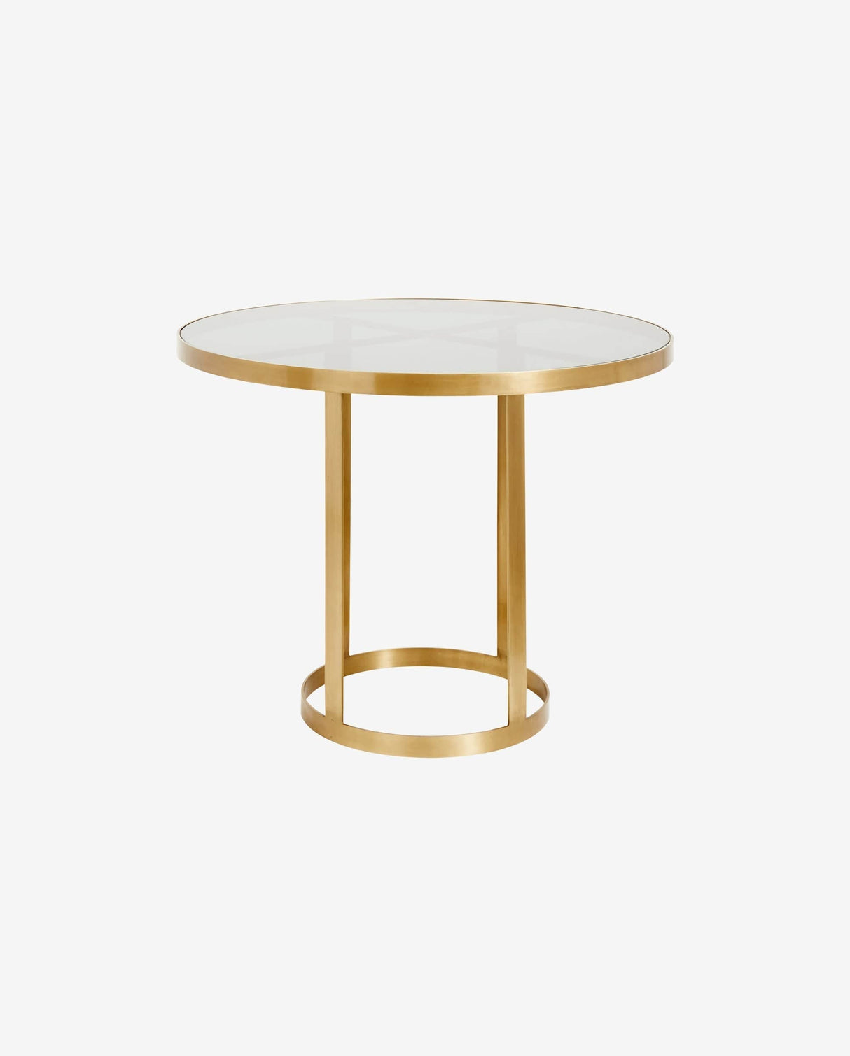 Nordal LUXURY round display table, golden/black