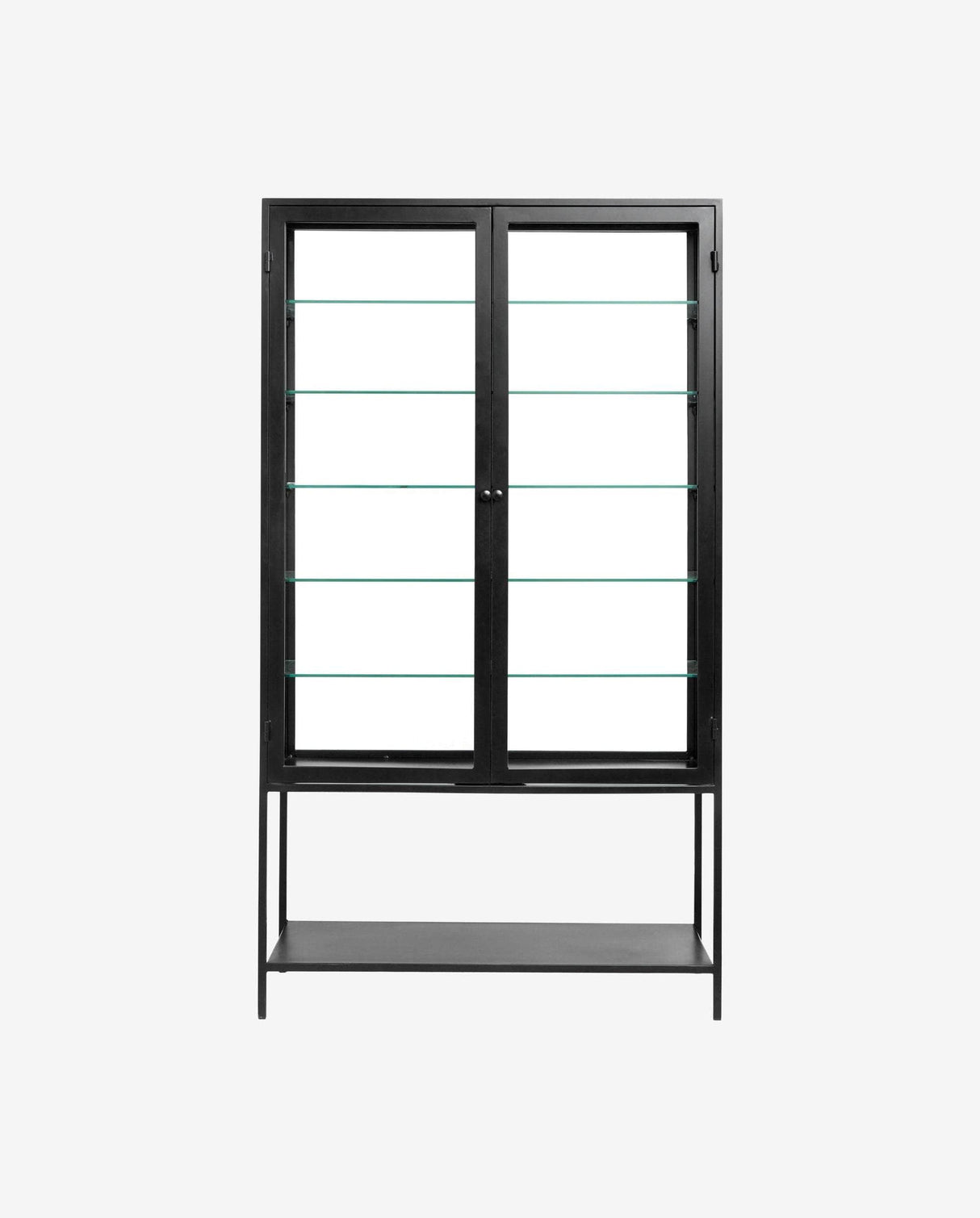 Nordal MONDO black cabinet, double, glass back