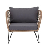 Bloomingville Mundo Lounge Stol, Brun, Metal