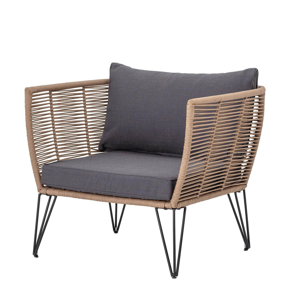 Bloomingville Mundo Lounge Stol, Brun, Metal
