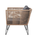 Bloomingville Mundo Lounge Stol, Brun, Metal