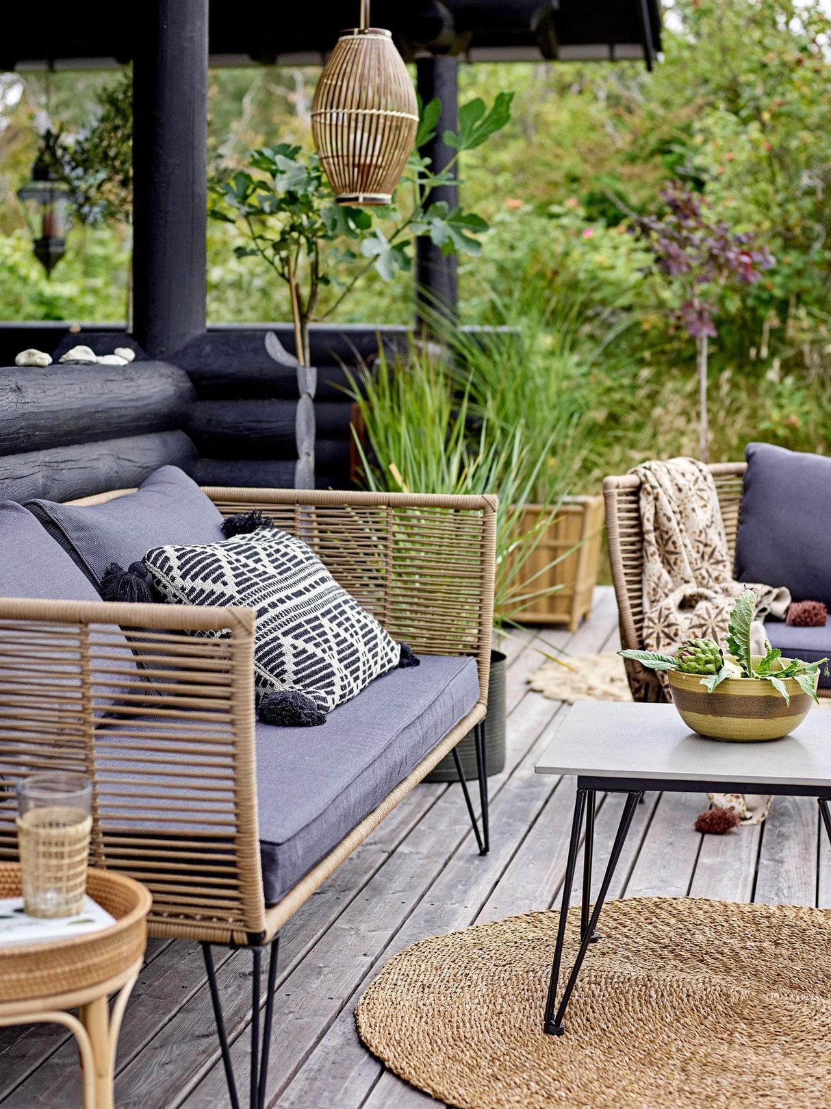 Bloomingville Mundo Lounge Stol, Brun, Metal