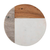 Creative Collection Olly Serveringsfad, Hvid, Marmor