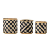 Bloomingville Estell Kurv, Sort, Bambus