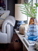 Bloomingville Fabiola Bordlampe, Blå, Glas