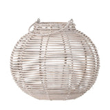 Bloomingville Malua Lanterne m/Glas, Hvid, Rattan