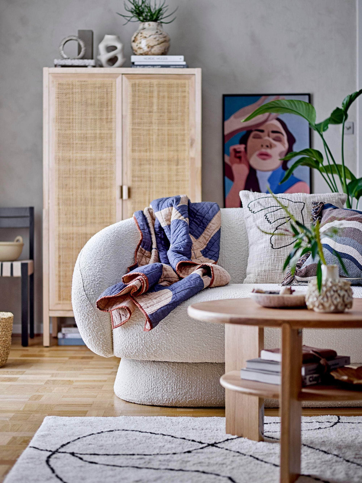 Bloomingville Fatema Pude, Brun, Genanvendt Bomuld