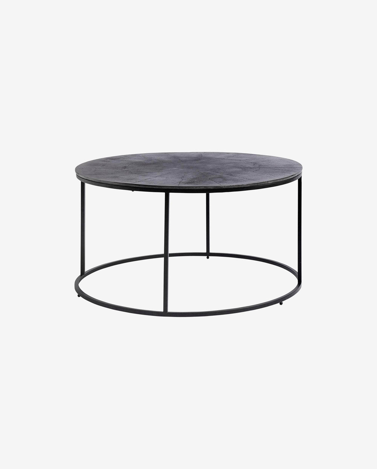 Nordal Coffee table, round, black oxidized