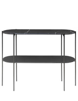 Cozy Living Laura Console MarbleTable  - NOIR with Black powder base