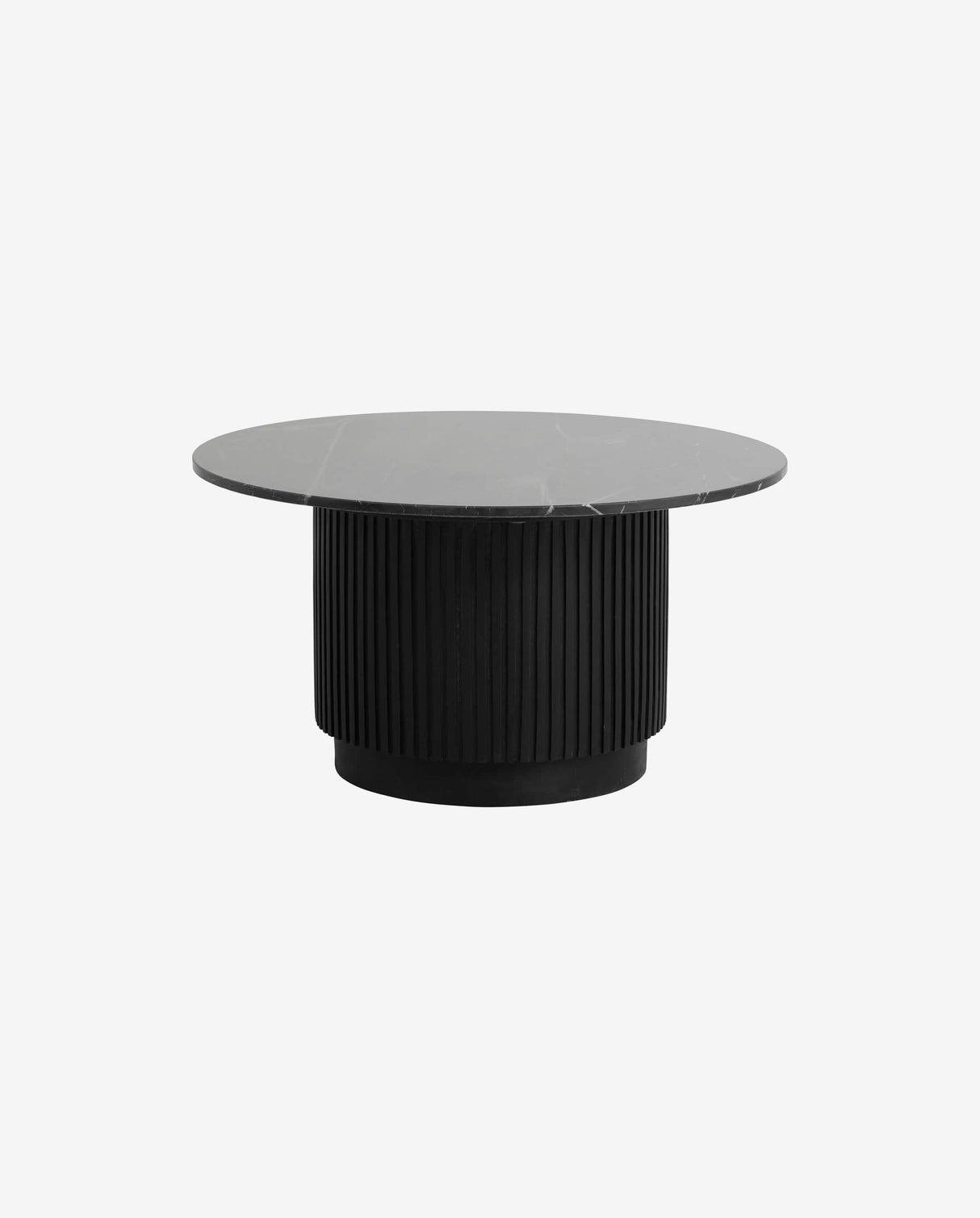 Nordal ERIE round coffee table black marble top