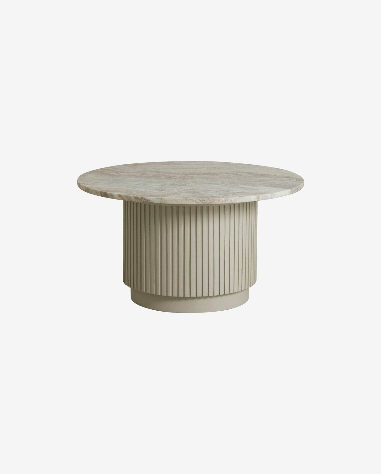 Nordal ERIE round coffee table white marble top